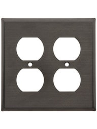 Country Tin Double Duplex Cover in Country Tin Finish.